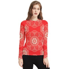 Crimson Current Women s Long Sleeve Rash Guard by ArtfulThreads