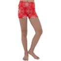 Crimson Current Kids  Lightweight Velour Yoga Shorts View1