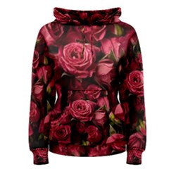 Floral Buds Of Roses Beautiful Flowers Women s Pullover Hoodie by Grandong