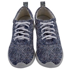 Blue Ornament Complex Mosaic Print Pattern Mens Athletic Shoes by dflcprintsclothing