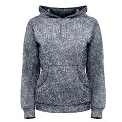 Blue Ornament Complex Mosaic Print Pattern Women s Pullover Hoodie by dflcprintsclothing