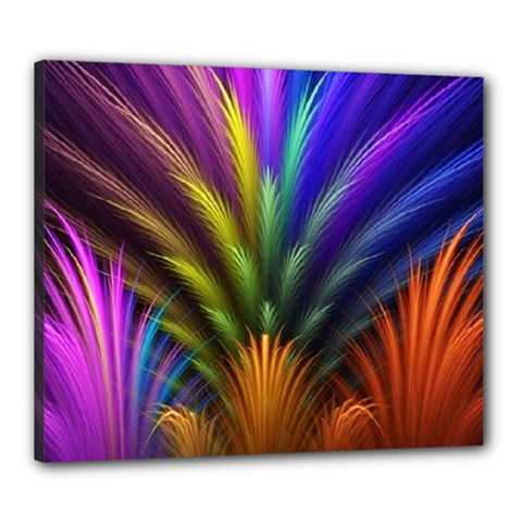 Abstract Colors - , Abstract Colors Canvas 24  X 20  (stretched) by kyorashop23