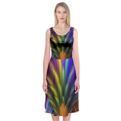 Abstract Colors - , Abstract Colors Midi Sleeveless Dress by kyorashop23