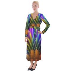 Abstract Colors - , Abstract Colors Velvet Maxi Wrap Dress by kyorashop23