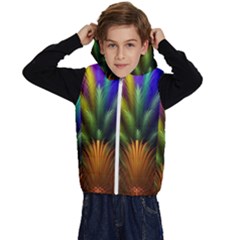 Abstract Colors - , Abstract Colors Kids  Stylish Hooded Puffer Vest by kyorashop23