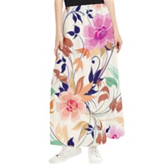 Abstract Floral Background Maxi Chiffon Skirt by kyorashop23