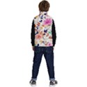 Abstract Floral Background Kid s Button Up Puffer Vest View4