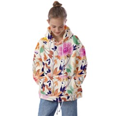 Abstract Floral Background Kids  Oversized Hoodie by kyorashop23