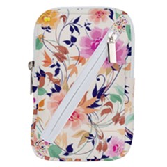 Abstract Floral Background Belt Pouch Bag (large) by kyorashop23