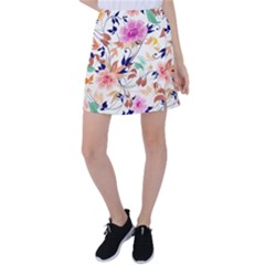 Abstract Floral Background Tennis Skirt by kyorashop23