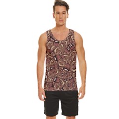 Human Spider Mutant Creatures Motif Random Pattern Men s Wide Collar Tank Top by dflcprintsclothing