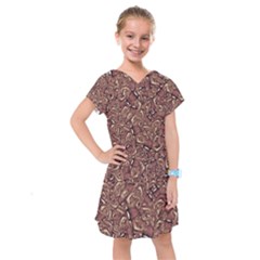 Human Spider Mutant Creatures Motif Random Pattern Kids  Drop Waist Dress by dflcprintsclothing