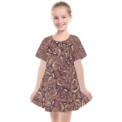 Human Spider Mutant Creatures Motif Random Pattern Kids  Smock Dress by dflcprintsclothing