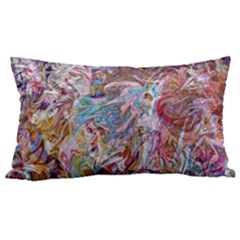 Abstract Waves 12 x20  Lumbar Throw Cushion Case (two Sides) by kaleidomarblingart