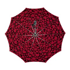 Valentines Day Hearts Pattern Love Red Automatic Folding Umbrella With Case (large) by Maspions