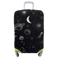 Cosmic Black Space Star Luggage Cover (medium) by Ndabl3x