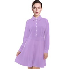 Luscious Lavender Hex #cca3e7 Long Sleeve Chiffon Shirt Dress by dressshop