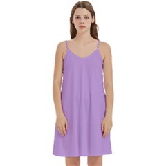 Luscious Lavender Hex #cca3e7 Mini Camis Dress With Pockets by dressshop