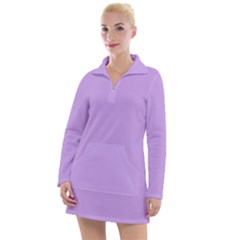 Luscious Lavender Hex #cca3e7 Women s Long Sleeve Casual Dress by dressshop