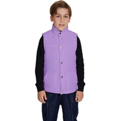 Luscious Lavender Hex #cca3e7 Kid s Button Up Puffer Vest by dressshop