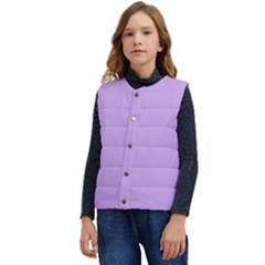 Luscious Lavender Hex #cca3e7 Kid s Button Up Puffer Vest	 by dressshop