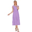 Luscious Lavender Hex #cca3e7 V-Neck Drawstring Shoulder Sleeveless Maxi Dress View3