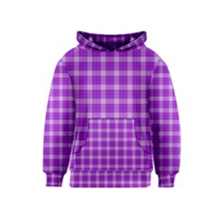 Purple Plaid Tartan 3 Kids  Pullover Hoodie by dressshop