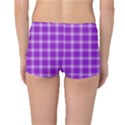 Purple Plaid Tartan 3 Reversible Boyleg Bikini Bottoms View4