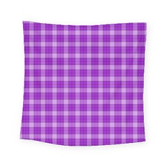 Purple Plaid Tartan 3 Square Tapestry (small) by dressshop