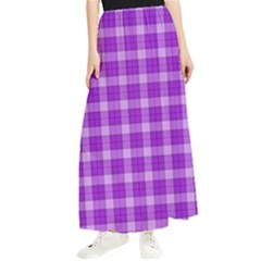 Purple Plaid Tartan 3 Maxi Chiffon Skirt by dressshop