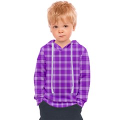 Purple Plaid Tartan 3 Kids  Overhead Hoodie by dressshop