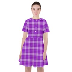 Purple Plaid Tartan 3 Sailor Dress by dressshop