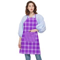 Purple Plaid Tartan 3 Pocket Apron by dressshop