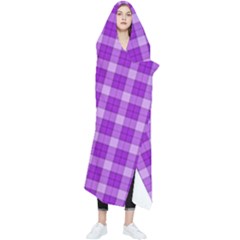 Purple Plaid Tartan 3 Wearable Blanket by dressshop