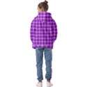 Purple Plaid Tartan 3 Kids  Oversized Hoodie View2