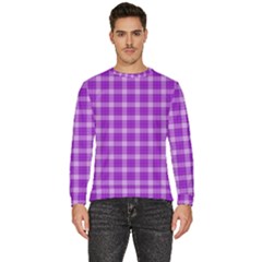 Purple Plaid Tartan 3 Men s Fleece Sweatshirt by dressshop