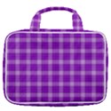 Purple Plaid Tartan 3 Travel Toiletry Bag With Hanging Hook View2