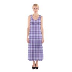 Purple Plaid Tartan 2 Sleeveless Maxi Dress by dressshop