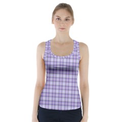 Purple Plaid Tartan 2 Racer Back Sports Top by dressshop