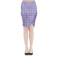 Purple Plaid Tartan 2 Midi Wrap Pencil Skirt by dressshop