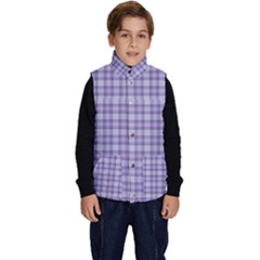 Purple Plaid Tartan 2 Kid s Button Up Puffer Vest by dressshop