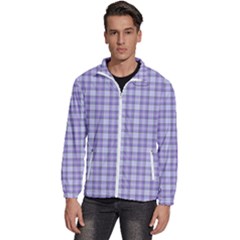 Purple Plaid Tartan 2 Men s High Neck Windbreaker by dressshop