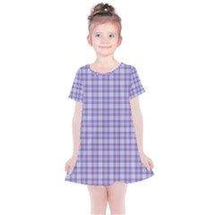 Purple Plaid Tartan 2 Kids  Simple Cotton Dress by dressshop