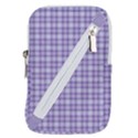 Purple Plaid Tartan 2 Belt Pouch Bag (Large) View1