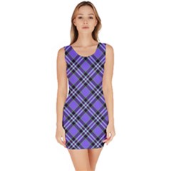 Blue Tartan Plaid 1 Diagonal Bodycon Dress by dressshop