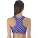 Blue Tartan Plaid 1 Diagonal Fitness Sports Bra View2