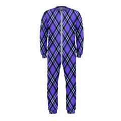 Blue Tartan Plaid 1 Diagonal Onepiece Jumpsuit (kids) by dressshop