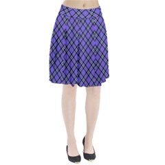 Blue Tartan Plaid 1 Diagonal Pleated Skirt by dressshop