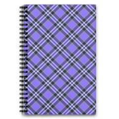 Blue Tartan Plaid 1 Diagonal 5 5  X 8 5  Notebook by dressshop