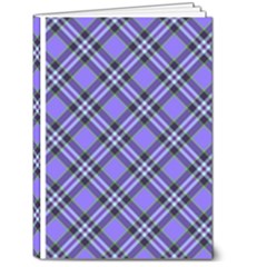 Blue Tartan Plaid 1 Diagonal 5  X 7  Hardcover Notebook by dressshop